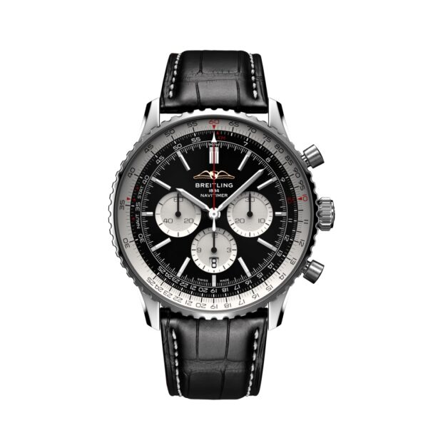 Navitimer B01 Chronograph 46 Edelstahl u. Lederband