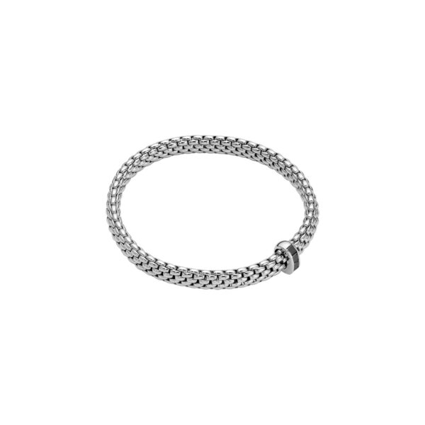 Flex'it Armband mit schwarzen Diamanten 750/WG