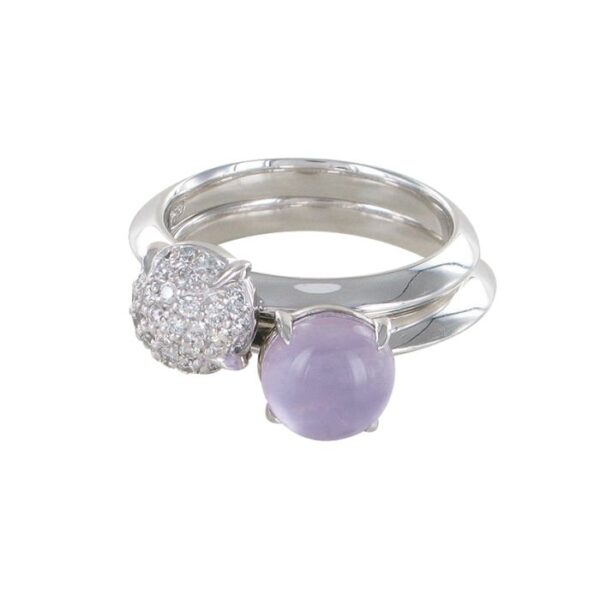 Ring mit Amethyst 750/WG – Bild 3