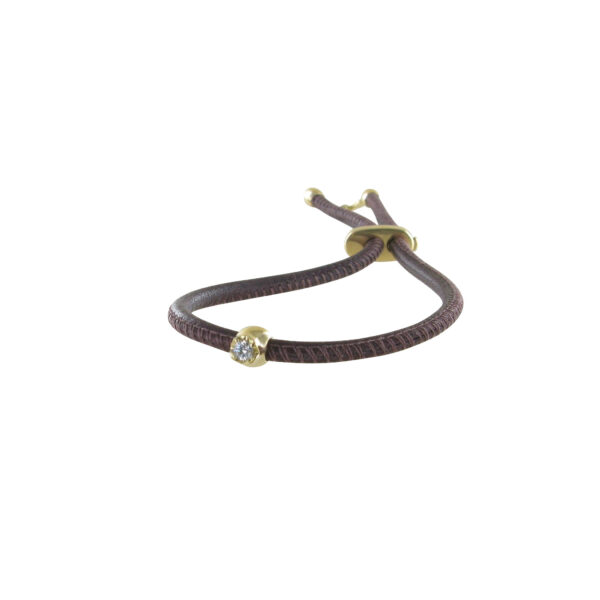 Lederarmband mit Schiebeverschluss 750/GG