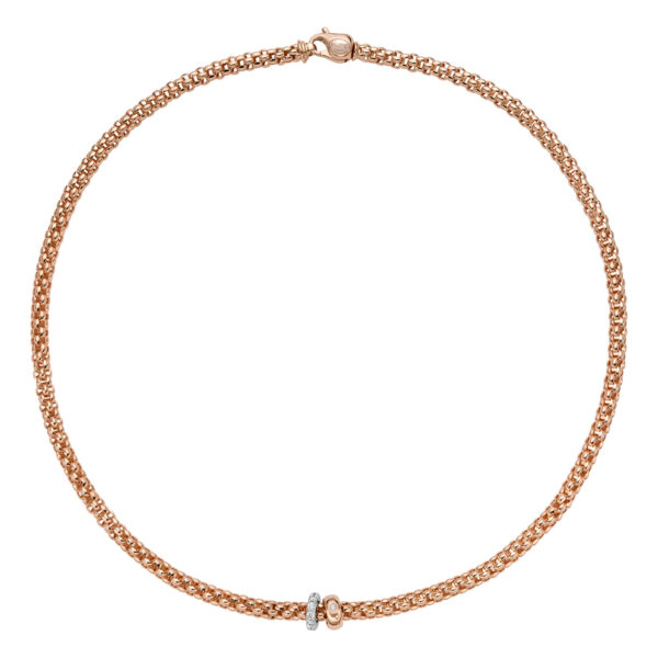 Collier 750/- Rotgold Pavé 750/RG