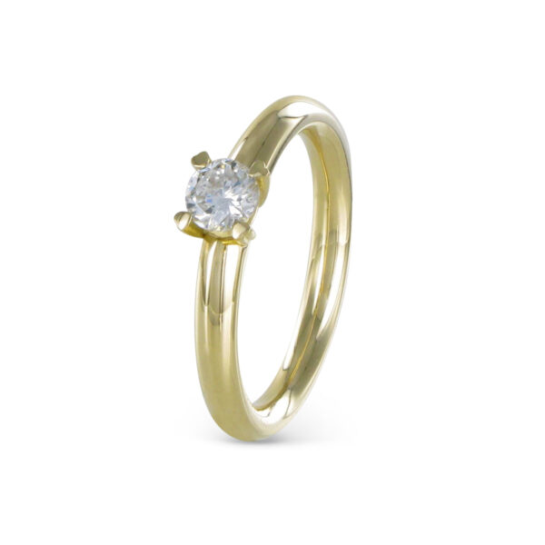 Solitär 1 Brillant 0,50ct. 750/GG