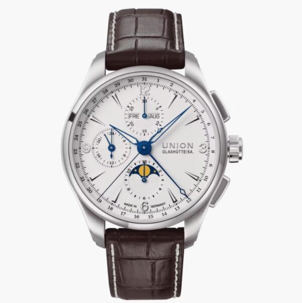 Belisar Chronograph Mondphase Edelstahl u. Lederband