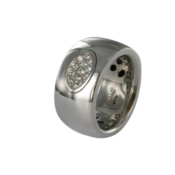 breiter Bandring mit Brillanten 750/WG
