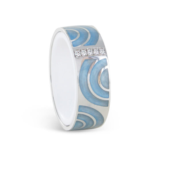 Ring Nightfever light  marmor blau 750/WG