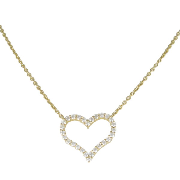 Collier Brillant-Herz Weißgold 750/WG