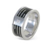 Herrenring mit schwarzer Coloriteinlage
