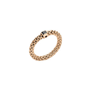Flex'it Ring mit schwarzem Brillant