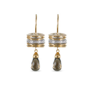 Ohrhänger mit Rauchquartz Rotgold