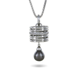 Anhänger Ronde mit Brillanten/Perle
