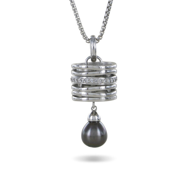 Anhänger Ronde mit Brillanten/Perle