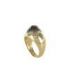 Ring Rauchquarz im Rosenschliff