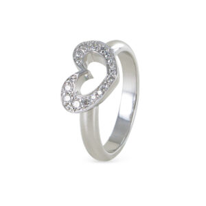 Brillant Ring Weißgold Herz