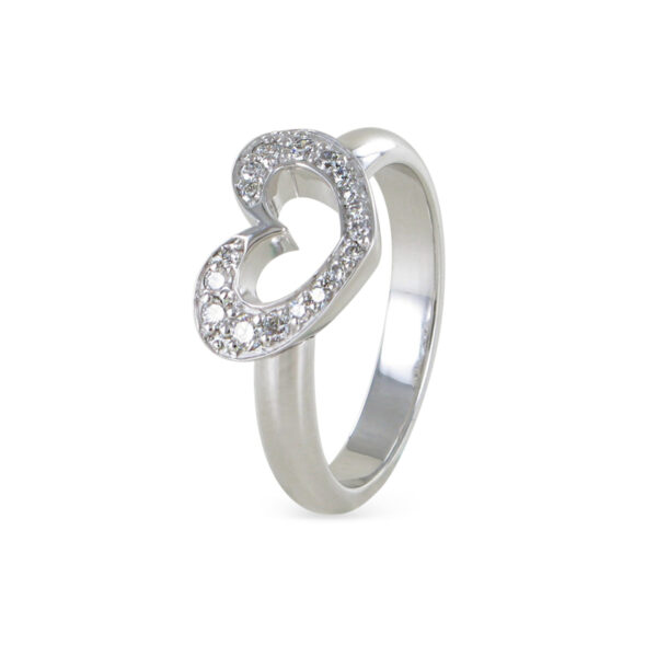 Brillant Ring Weißgold Herz