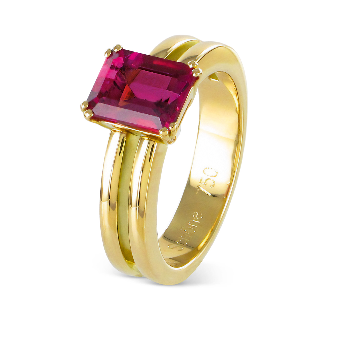 Ring 750/-GG Rubelith