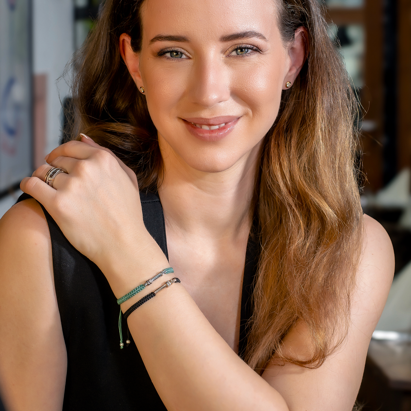 Makrameearmband 750/-RG