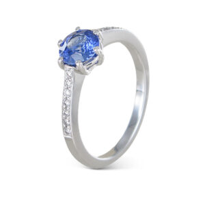Saphirring mit Brillant