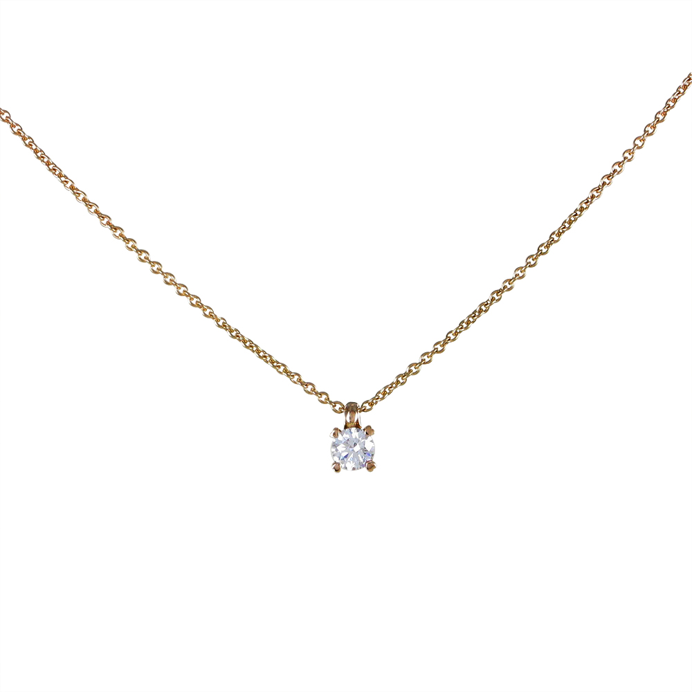 Solitaire Collier 750/- Gelbgold