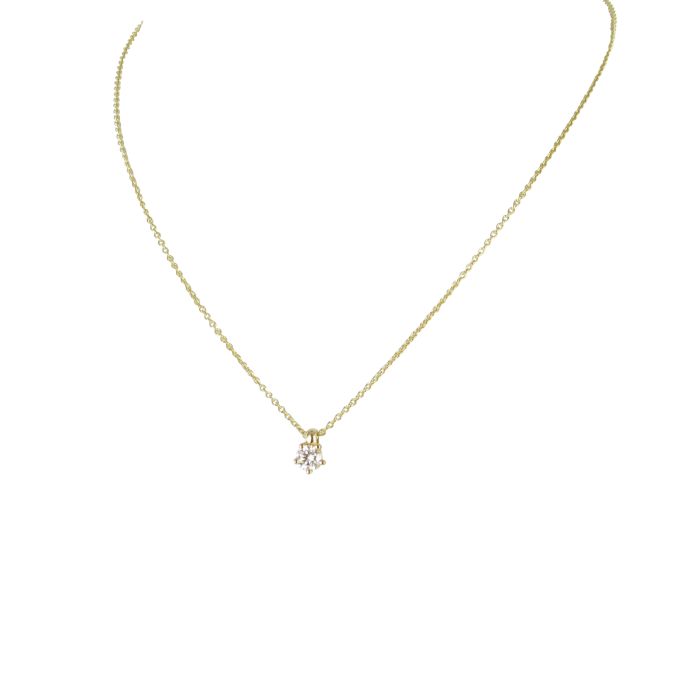 Solitaer Collier 750/- Gelbgold